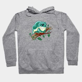 White's Tree Frog pet. Illustration for amphibian lovers Hoodie